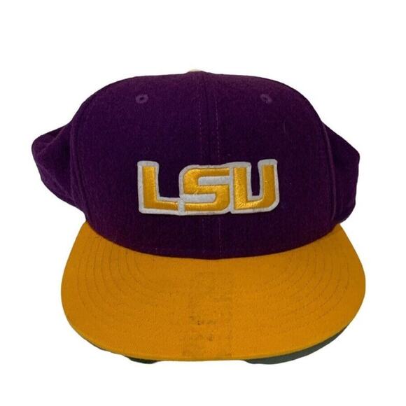 LSU Nike True Louisiana State University Hat Embroidered Purple Yellow Cap - Picture 5 of 9